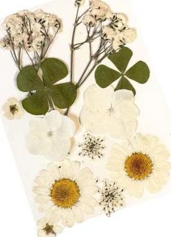 Glitternisti Face Flowers White & Greens