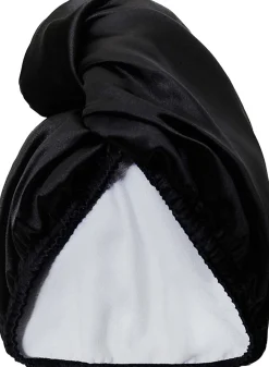 GLOV Double-Sided Satin Hair Towel Wrap Satin Black