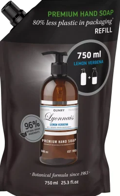Gunry Premium Hand Soap Refill Lemon Verbena 750 ml