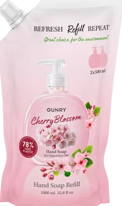 Gunry Refill Hand Soap Orig Cherry Blossom 1000 ml