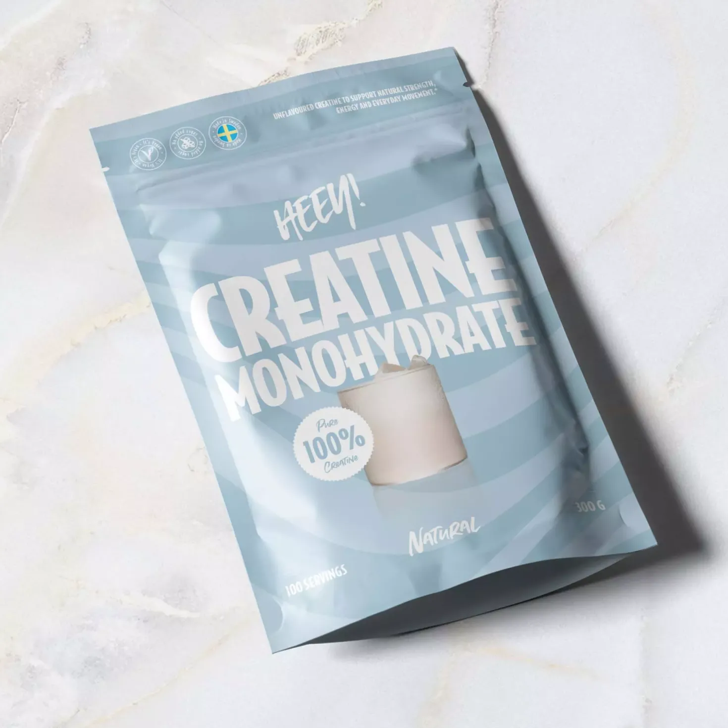Heey! Creatine Monohydrate 100% Creatine Unflavoured 300 g