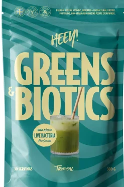 Heey!Superfood Greens & Biotics Superfood + Immune Boost Tropical 300 g