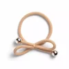 Ia Bon Hair Tie With Gold Bead Navy