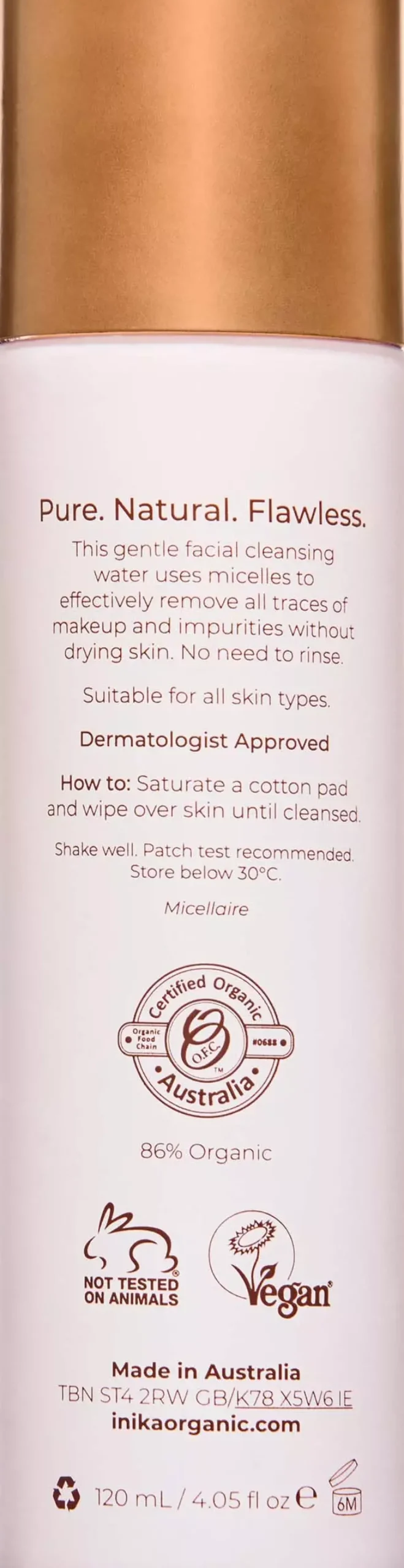 Inika Organic Phyto-Active Rosewater Micellar 120 ml