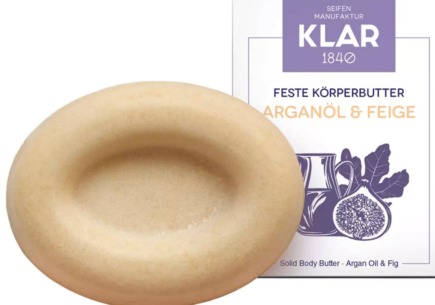Klar Seifen Solid Body Butter Argan Oil & Fig 60 g