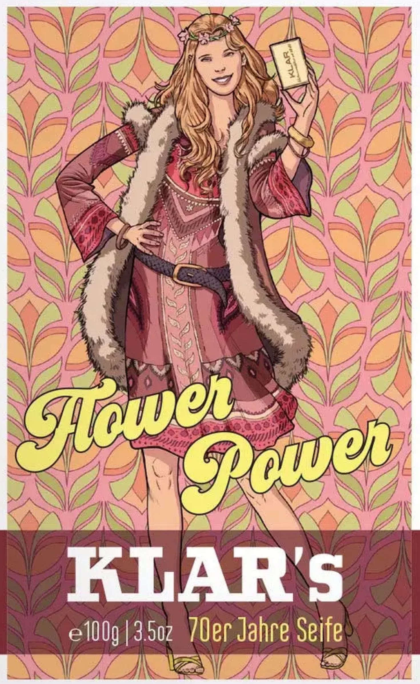 Klar Seifen 70s Retro Soap Flower Power 100 g