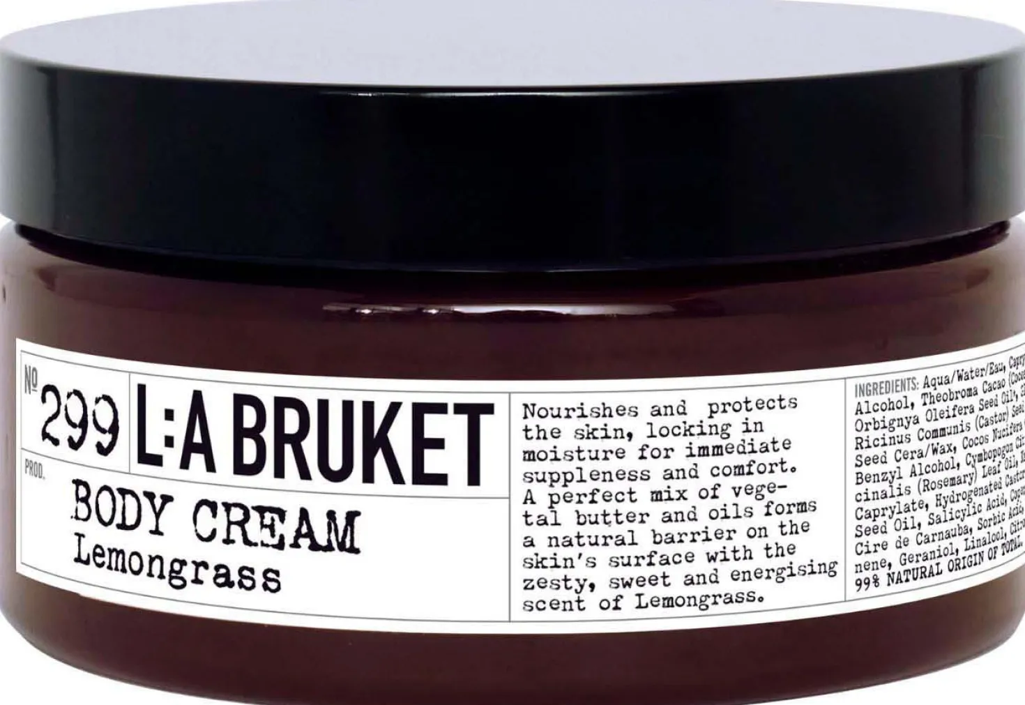 L:a Bruket 299 Body Cream Lemongrass 200 g