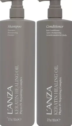 LanzaKeratin Healing Oil Bundle Shampoo 950 ml & Conditioner 950 ml
