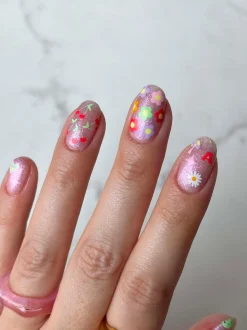 Le Mini Macaron Nail Art Stickers Flower Power