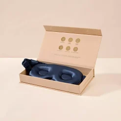 Lenoites Mulberry Silk Contour Sleep Mask Navy