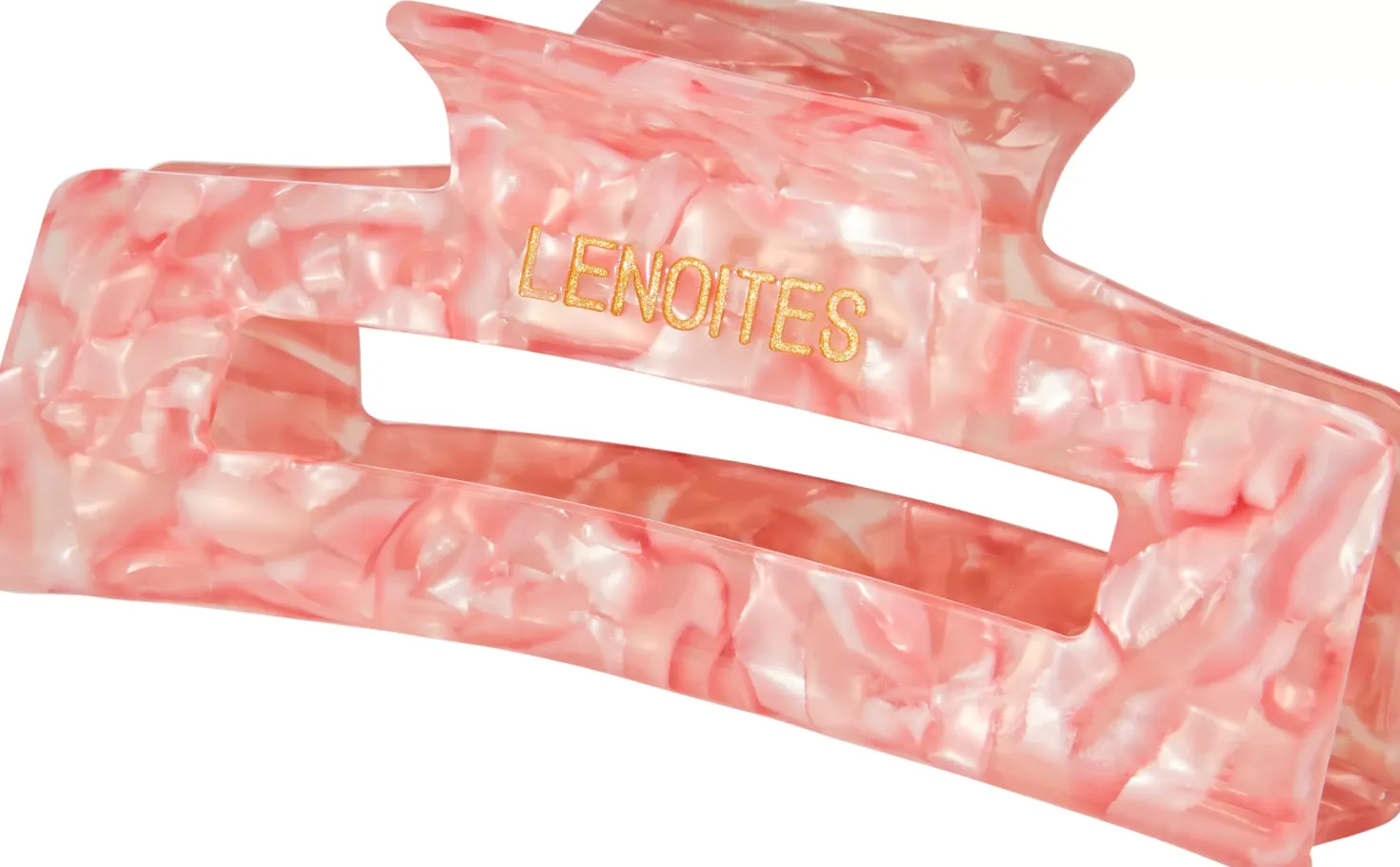 Lenoites Premium Eco-Friendly Hair Claw Pearly White