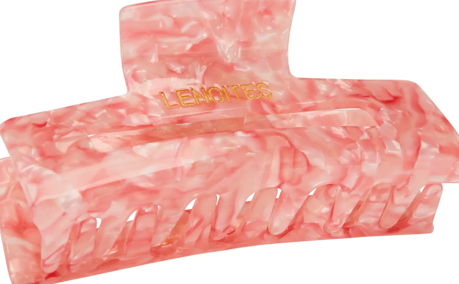 Lenoites Premium Eco-Friendly Hair Claw Pearly White
