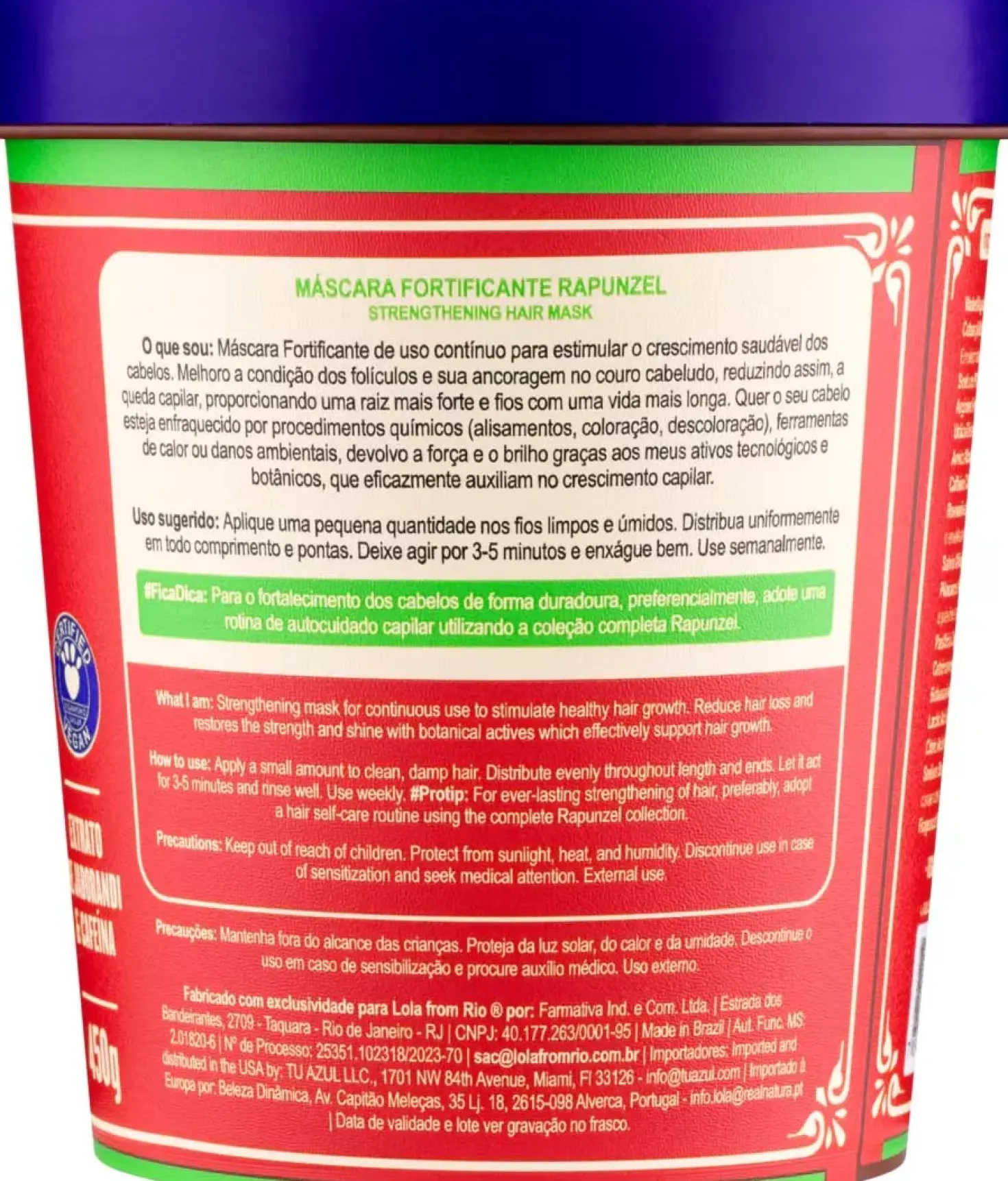 Lola from RioRapunzel Fortfying Mask 450 g