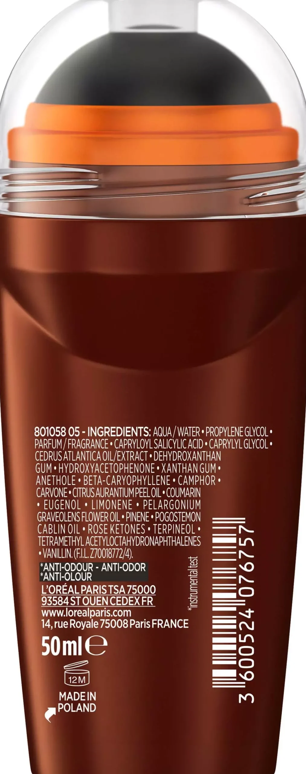Loreal ParisMen Expert Barber Club 48H Protective Deodorant Roll-on 50 ml