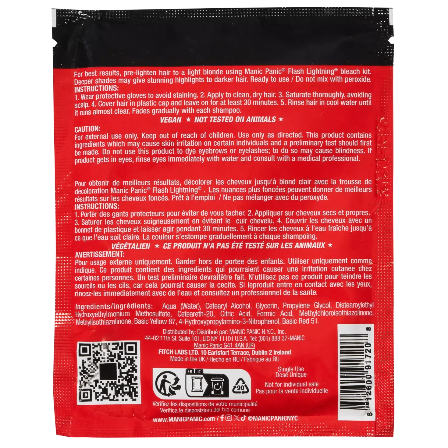 Manic PanicClassic High Voltage® Sachet Pillarbox™ Red