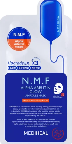 Mediheal N.M.F Alpha Arbutin Glow Ampoule Mask 1 stk