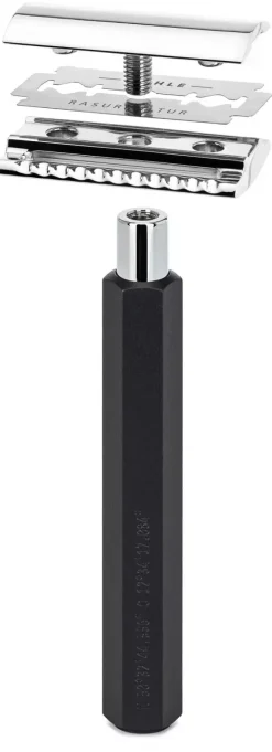 Mühle Hexagon Safety Razor Anodised Aluminum Graphite