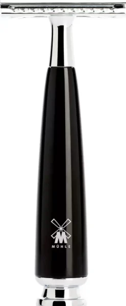 Mühle Rytmo Safety Razor High-Grade Resin Black Closed Comb