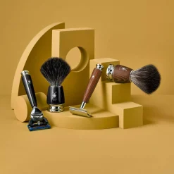 Mühle Rytmo Shaving Brush High-Grade Resin Black Synthetic Black Fibre