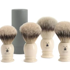 Mühle Syntetisk Barberkost Classic Resin Ivory Silvertip Fibre-L