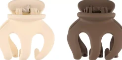 Mineas Haiclaws Set Of 2 Cream & Taupe Multicolored