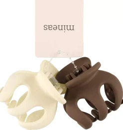 Mineas Haiclaws Set Of 2 Cream & Taupe Multicolored