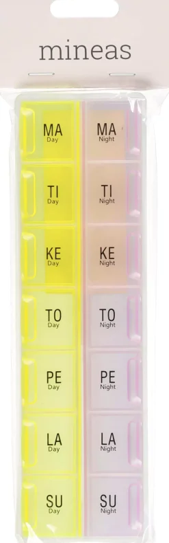 Mineas Pill Box For 7 Days Morning/Evening