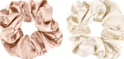 Mineas Scrunchie satin 2 pcs Cream/beige