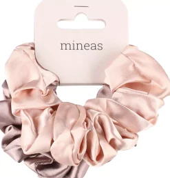 Mineas Scrunchie satin 2 pcs Dusty lilac/Rose