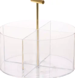 Mineas Spinning Organizer With Handle Transparent