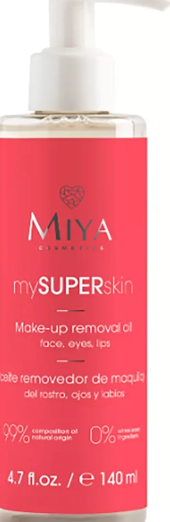Miya Mysuperskin Make-Up Removal Oil Face, Eyes And Lips 140 ml