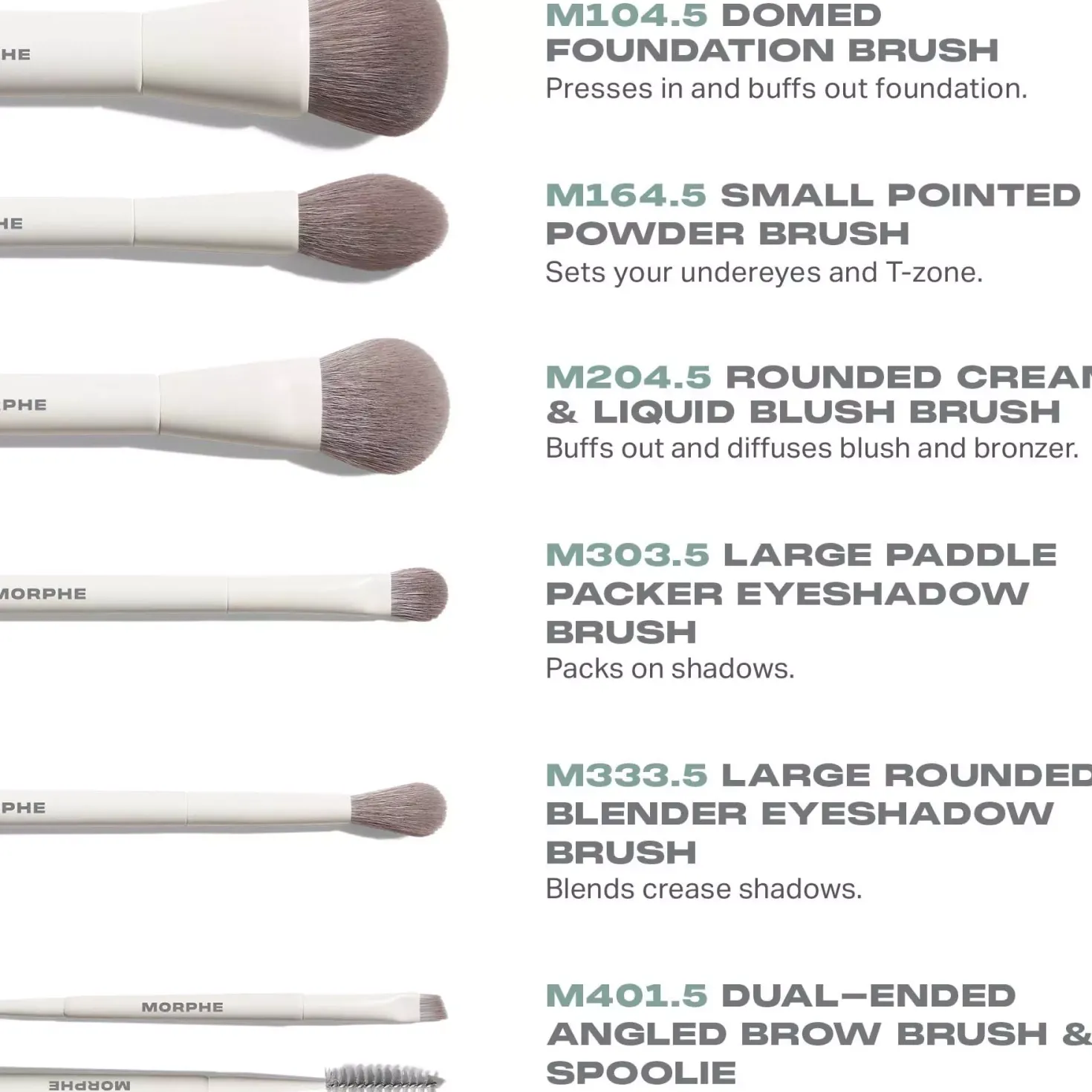 Morphe Along For The Glide 6-Piece Travel Brush Set