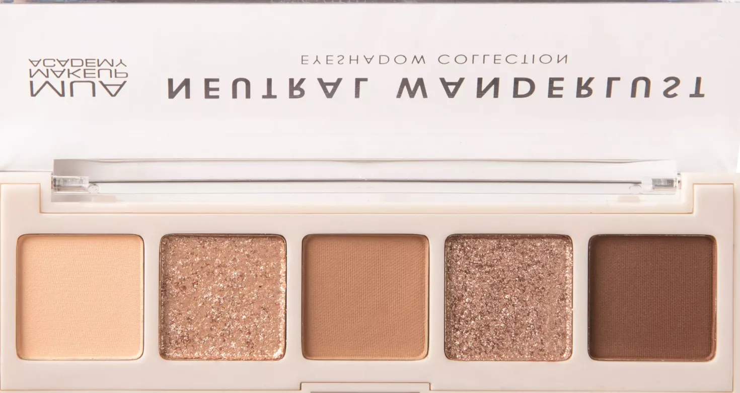 MUA Makeup Academy Eyeshadow Palette 5 Shades Neutral Wanderlust