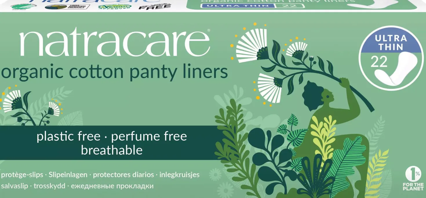Natracare Panty Organic Cotton Panty Liners Ultra Thin 22 pcs