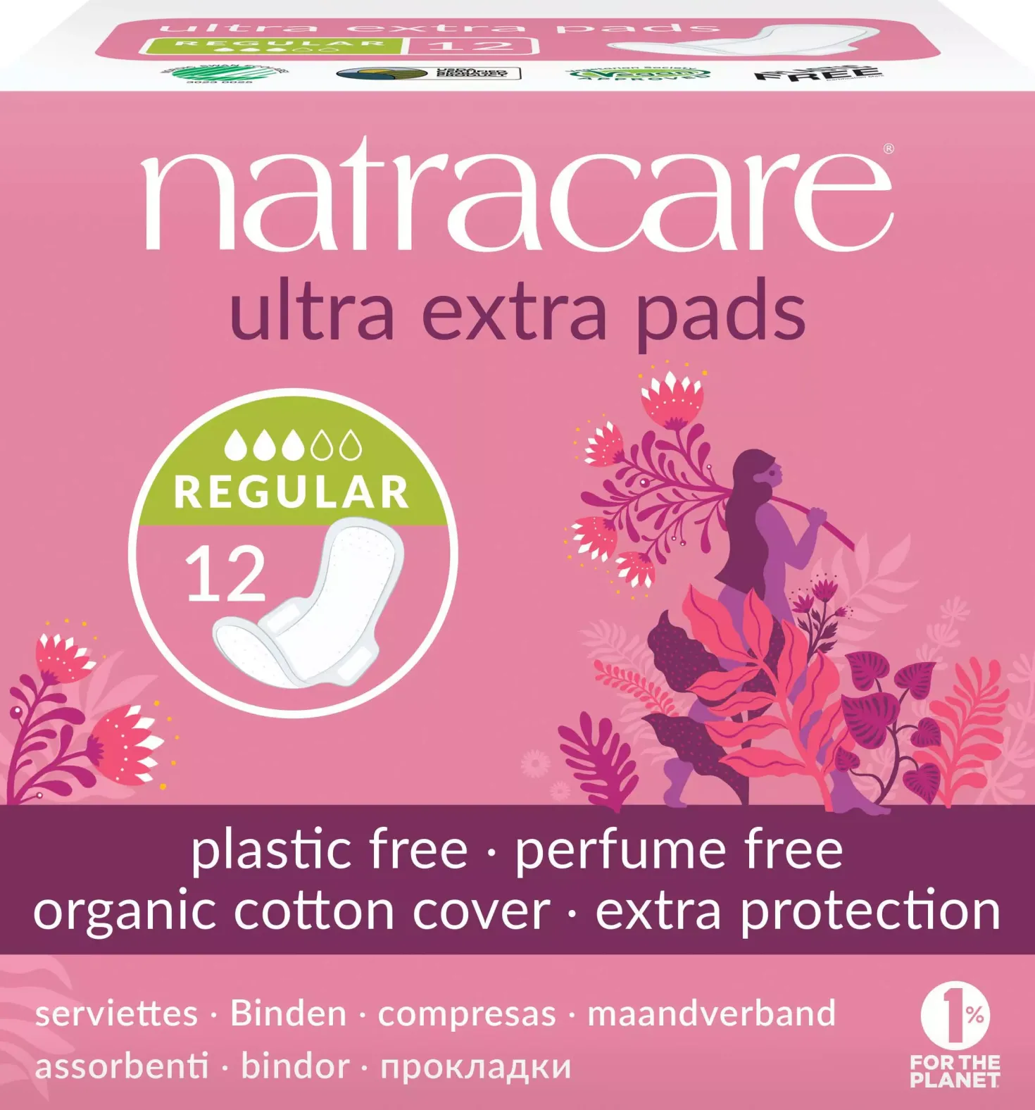 Natracare Ultra Extra Pads Regular 12 pcs