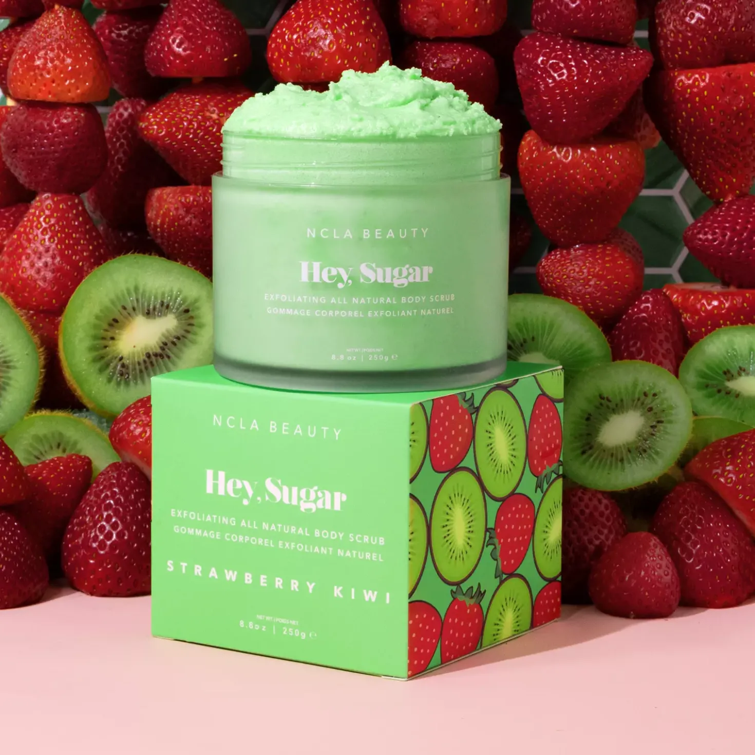 NCLA Beauty Hey, Sugar Kiwi Strawberry Body Scrub 250 g