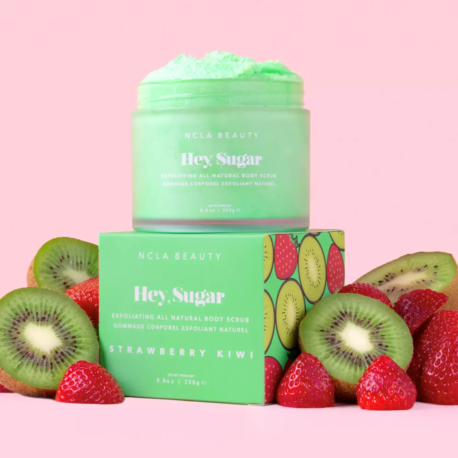 NCLA Beauty Hey, Sugar Kiwi Strawberry Body Scrub 250 g