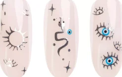 NEONAILLet Them Glow Nail Stickers Boho Silver