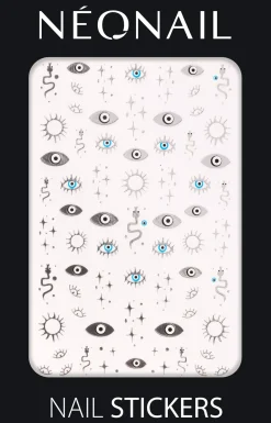NEONAILLet Them Glow Nail Stickers Boho Silver