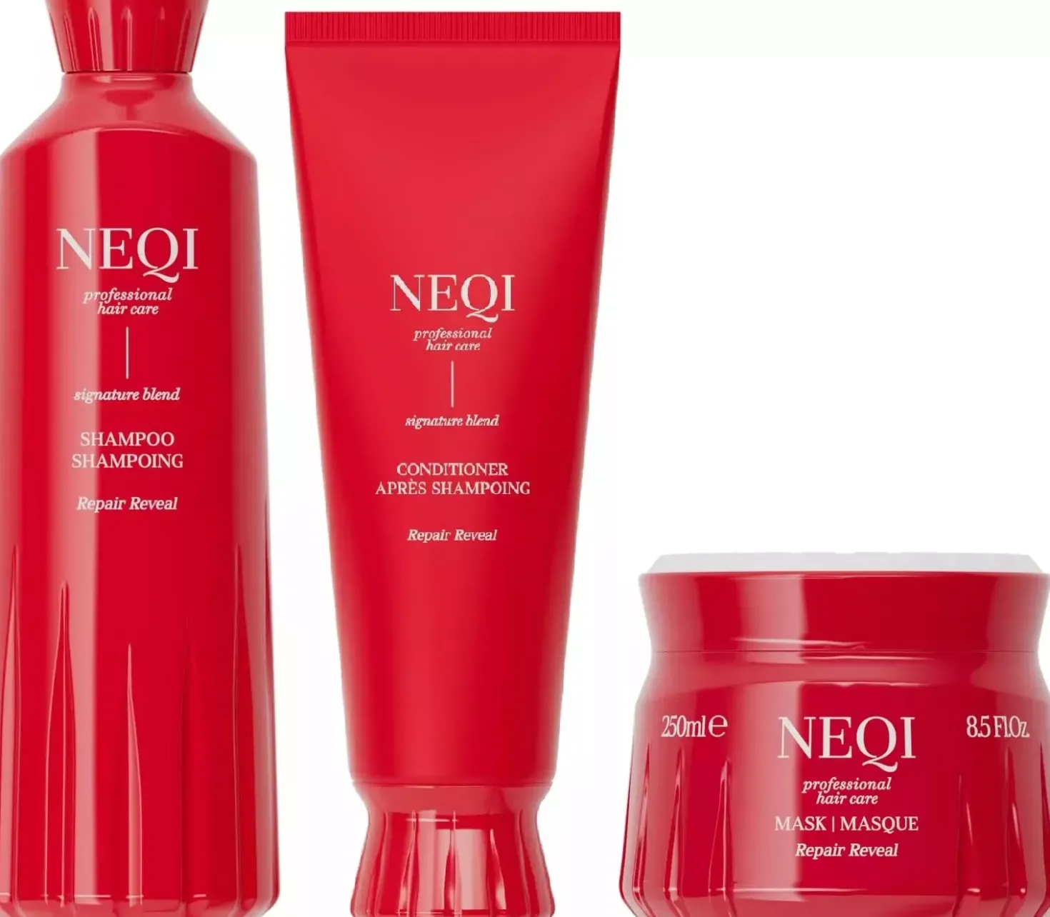 NEQI Repair Reveal Bundle Shampoo 330 ml & Conditioner 250 ml & Mask 250 ml