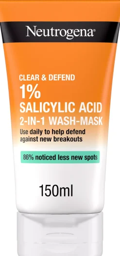 NeutrogenaClear & Defend 1 % Salicylic Acid 2-in-1 Wash-Mask 150 ml