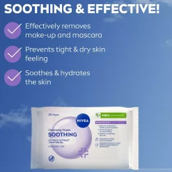 NIVEA Rengöringsservetter ansikte Cleansing Wipes Soothing