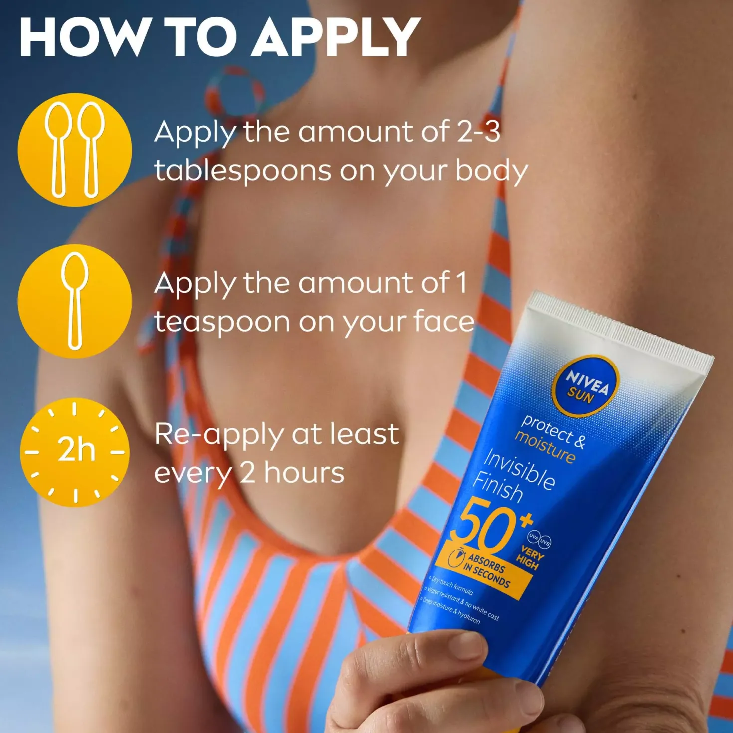 NIVEASUN Protect & Moisture Invisible Finish Lotion SPF 50+ 150 ml