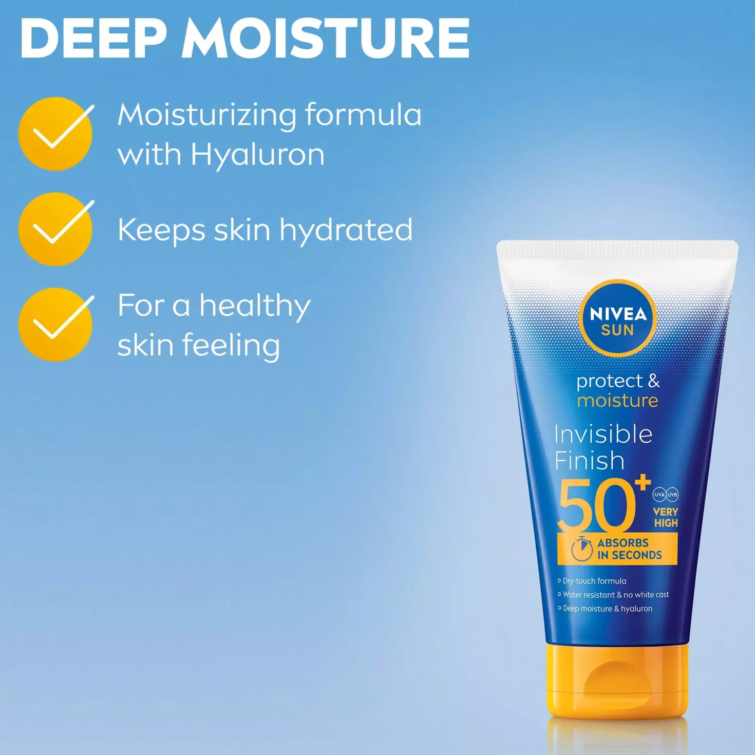 NIVEASUN Protect & Moisture Invisible Finish Lotion SPF 50+ 150 ml