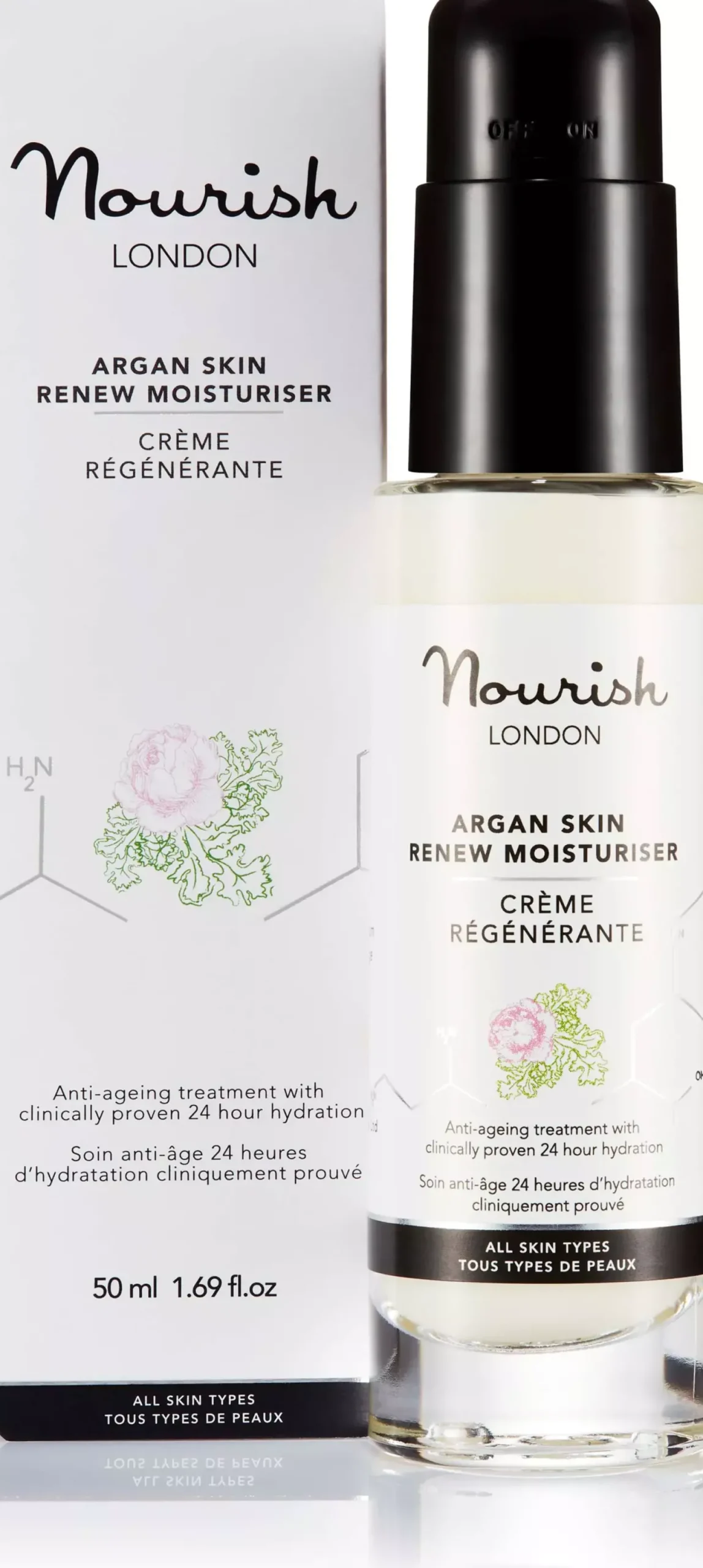 Nourish London Argan Skin Renew Moisturiser 50 ml