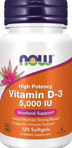 NOW Vitamin D-3 5000 Iu 120 stk