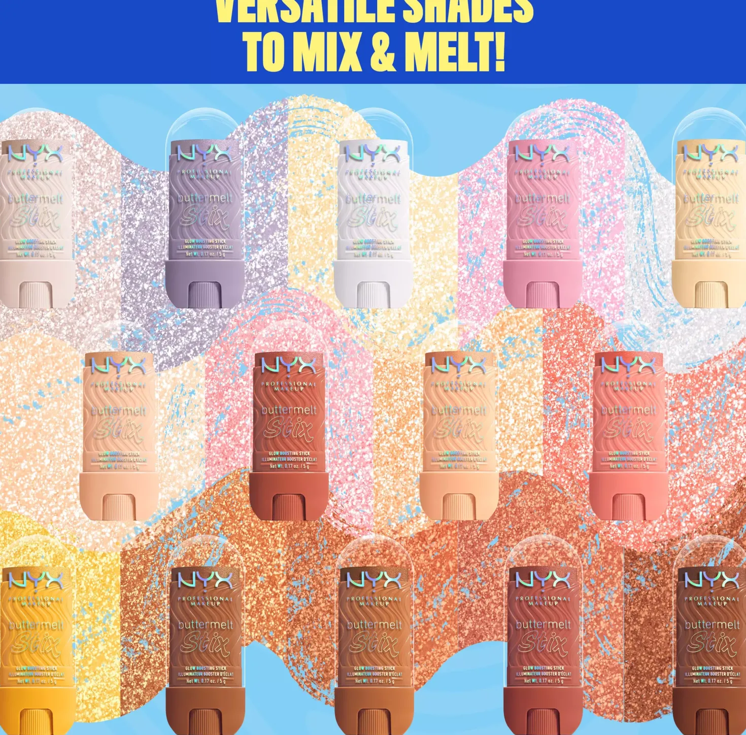 NYX PROFESSIONAL MAKEUP Buttermelt Glaze Highlighter Stix 10 Worth Melting For