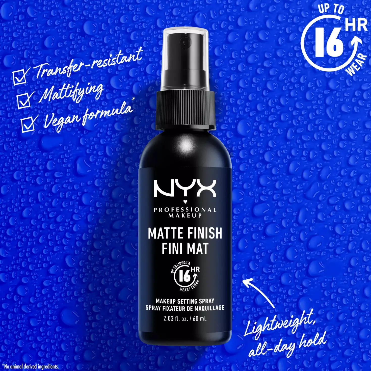 NYX PROFESSIONAL MAKEUP Matte Finish, Makeup Setting Spray 01 Matte