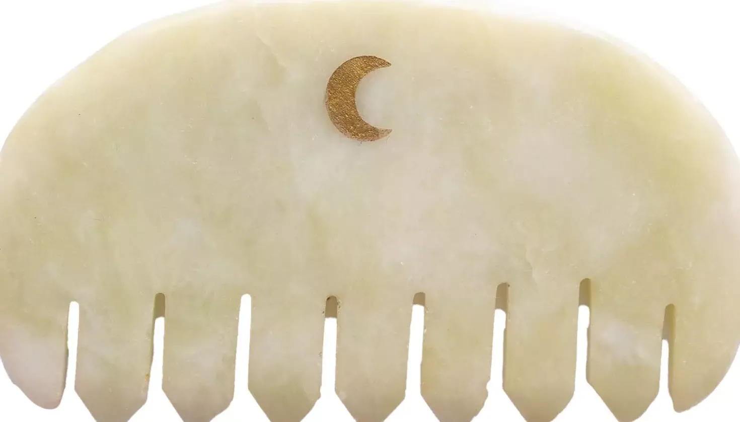 Oh La Moon Scalp Gua Sha Comb - Jade 57 g