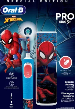 Oral B Pro Kids Spider-Man Electric Toothbrush Designed By Braun
